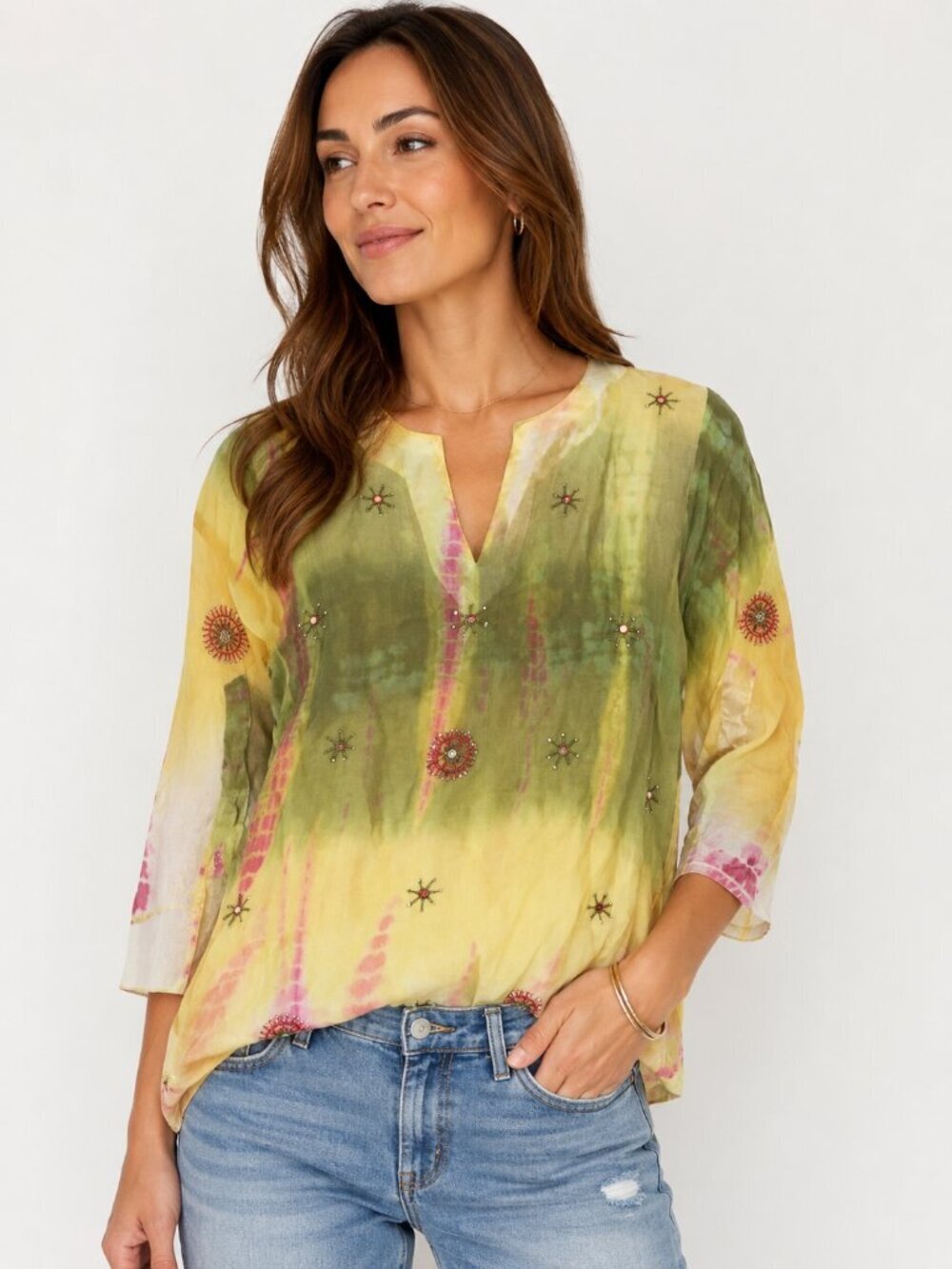 Denning & Kane London Silk Sheer Tunic Coverup NWT